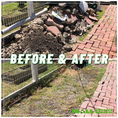 building site cleanup (before-after)